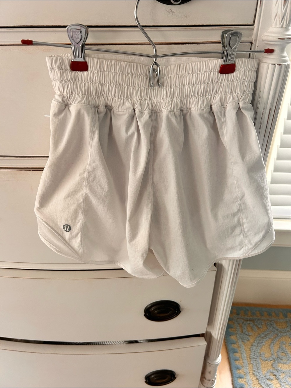 lululemon athletica White High-Waist Athletic Shorts.